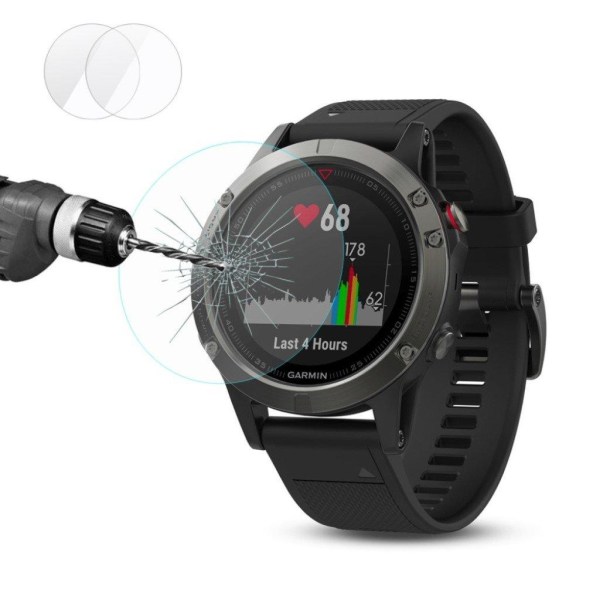 HAT PRINCE Garmin Fenix 5 temperoitu lasisuoja näytölle 2kpl - K Transparent