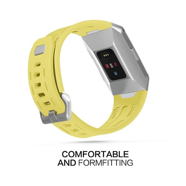 Fitbit Ionic hålat klockband av silikon - Gul Gul