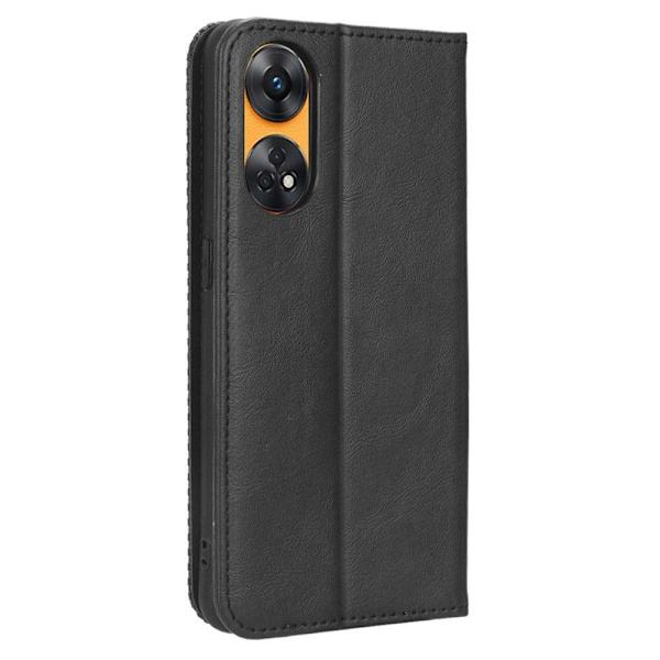 Bofink Vintage läder Oppo Reno8 T fodral - Svart Svart