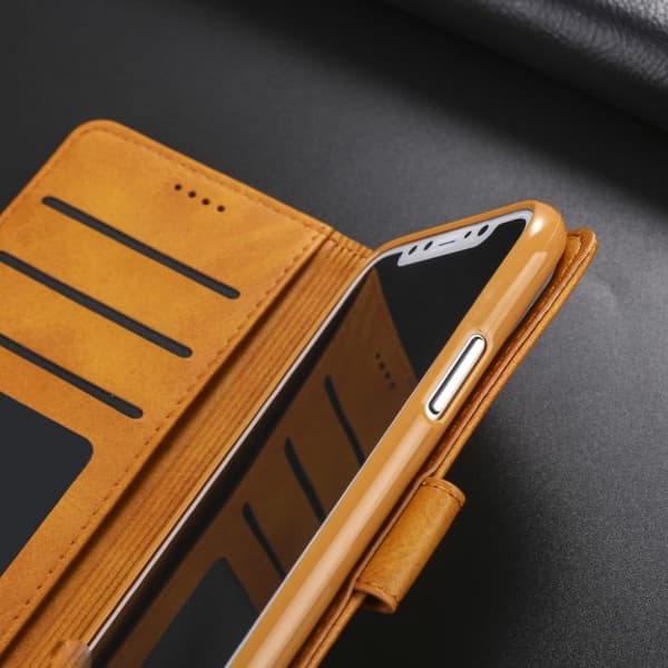 LC.IMEEKE iPhone X klassinen suojakotelo - Ruskea Brown