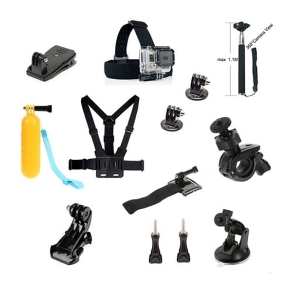 13-In-1 Urheilu Tarvikepakkaus Gopro Ja Action Kameroille Multicolor
