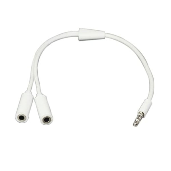 3.5mm 1 Han til Hun audio split kabel White