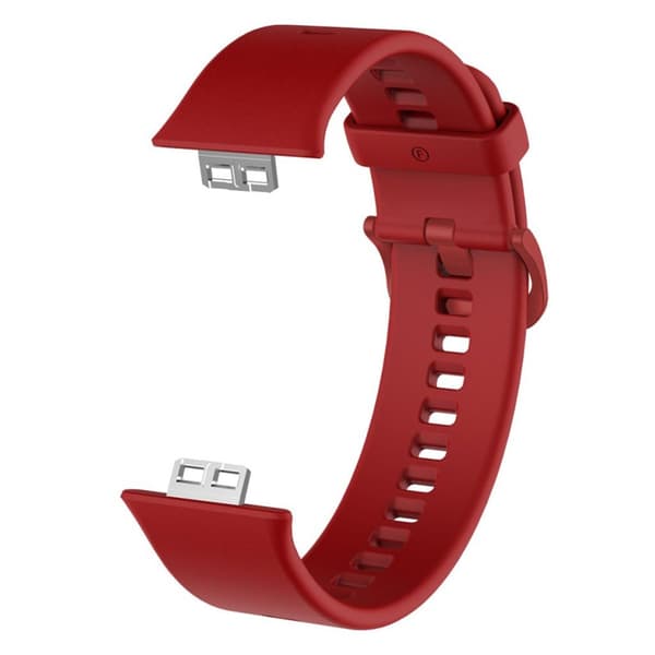 Huawei Watch Fit simple silicone watch band - Wine Red Röd