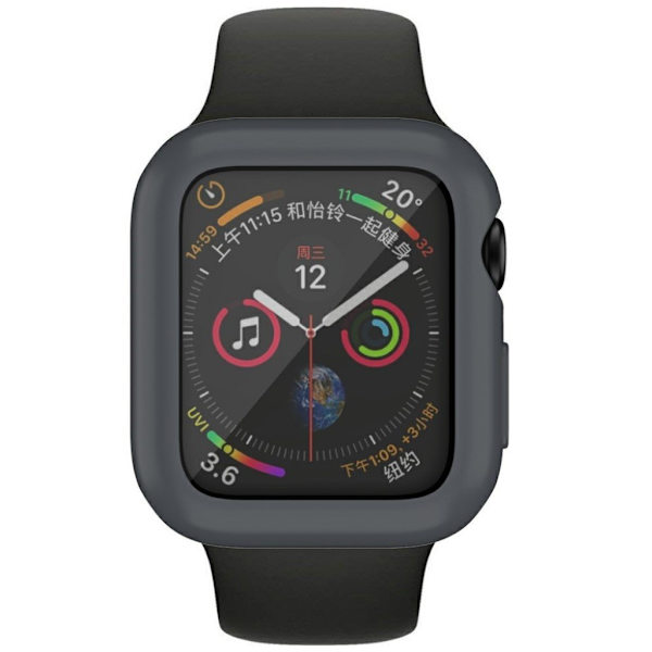 Apple Watch Series 6 / 5 44mm mjuk gloss hållbar ram - grå Silvergrå