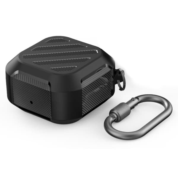 Samsung Galaxy Buds2 / Pro / Live suojus karabiinilla - Musta Black