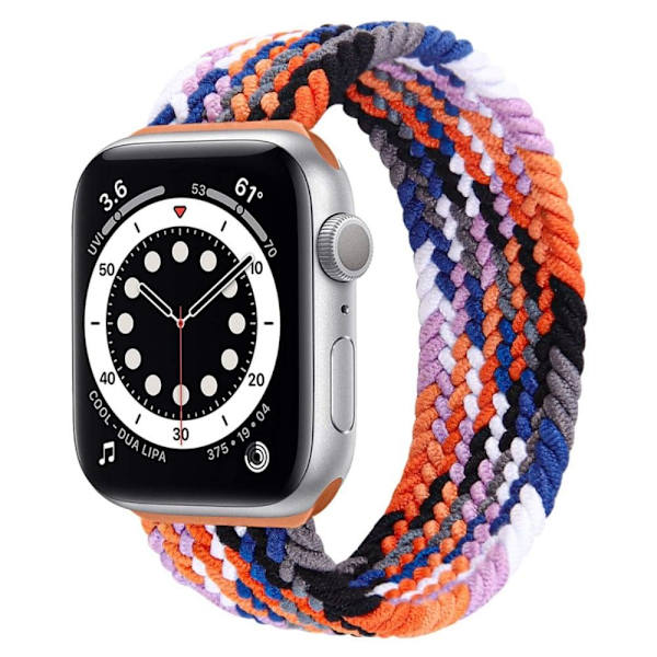 Apple Watch Series 8 (41 mm) klockarmband i elastisk nylon - Färg Orange Storlek: L multifärg