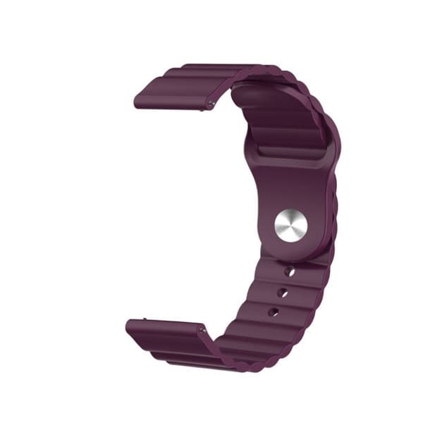 22mm Universal enkel silikone urrem - Mørklilla Purple