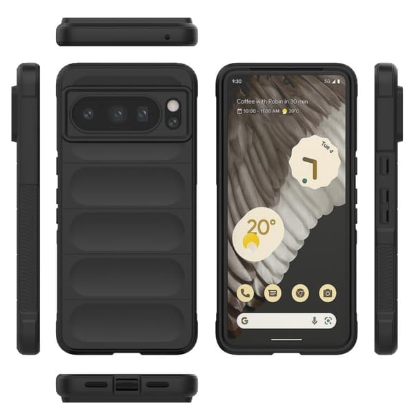 Blødt grebsformet cover til Google Pixel 8 Pro - Sort Black
