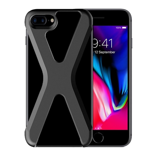 DAITE iPhone 7 Plus / 8 Plus fleksibelt silikoneetui - Sort Black
