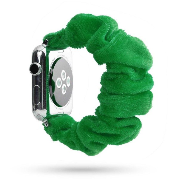 Apple Watch Series 5 44mm Mønster stof urrem - Grøn Green
