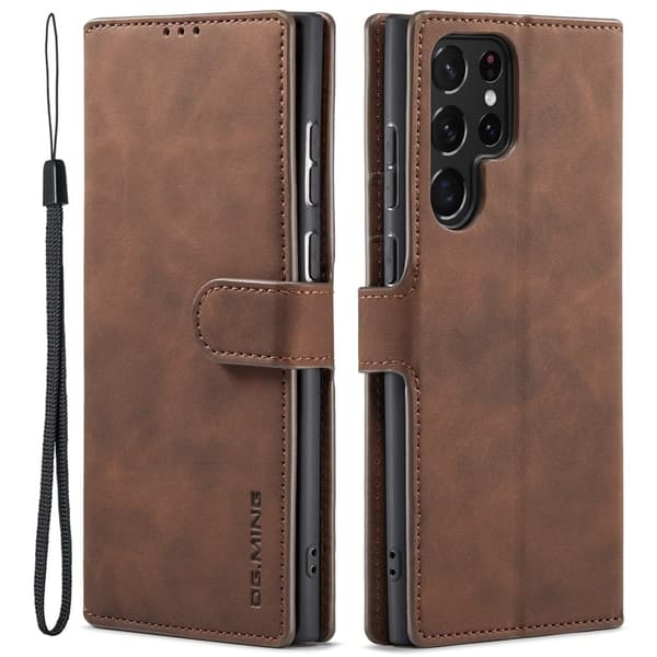 DG.Ming Samsung Galaxy S22 Ultra Retro Etui - Kaffe Brown