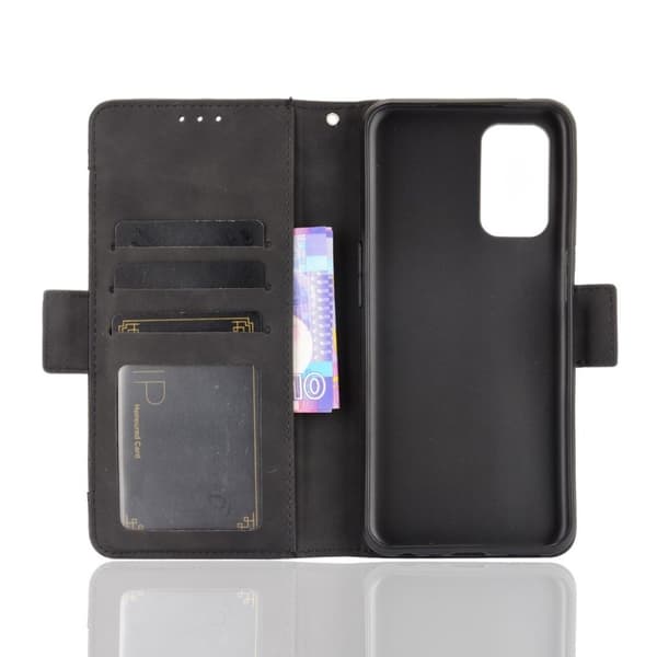 Moderne OnePlus Nord N200 5G læderetui med pung - Sort Black