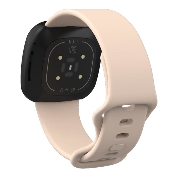 Fitbit Sense 2 / Versa 4 klockarmband i silikon - Ljusrosa Storlek: L Rosa