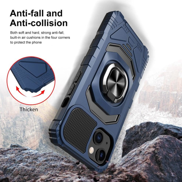 Bulksourcing iPhone 14 Plus Kickstand Design Anti-fall Air Cushi Blue