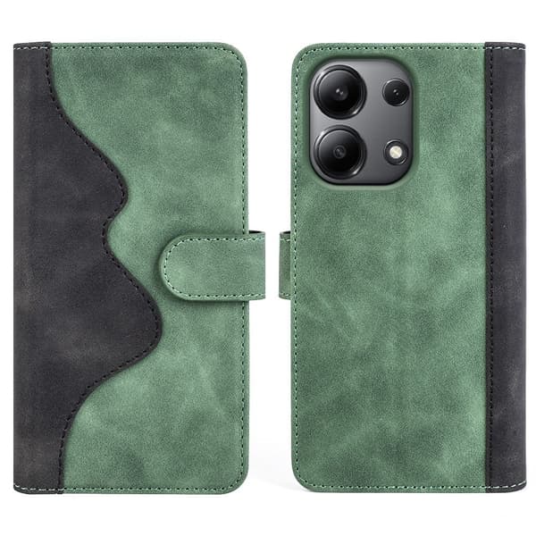 Tofarget lærdeksel for Xiaomi Redmi Note 13 4G - Grønn Green
