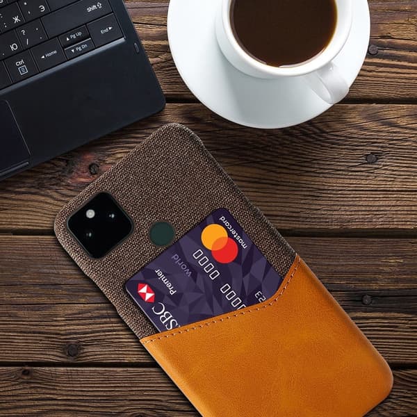 Bofink Google Pixel 5a Kredittkort Deksel - Oransje Orange