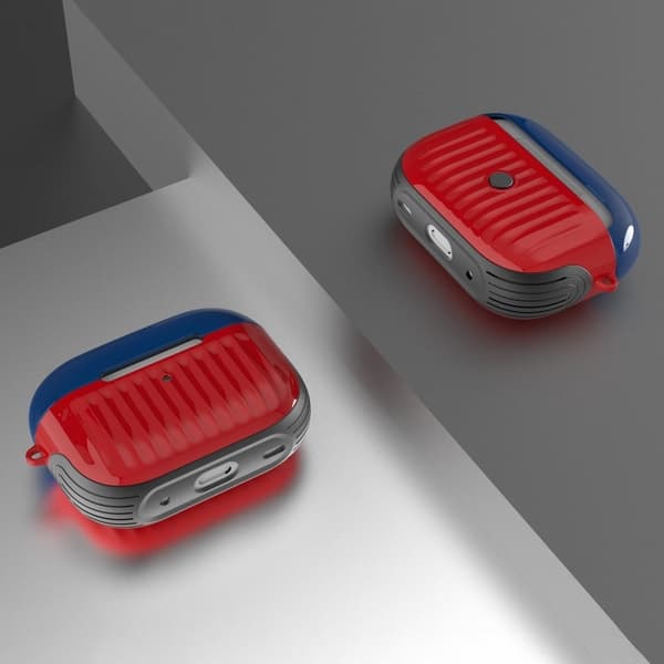 Airpods Pro 2 kuffertlignende etui - Blå / Rød Red