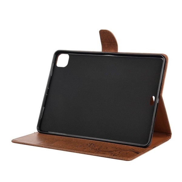 iPad Pro 11 inch (2020) butterfly imprint leather flip case - Br Brown