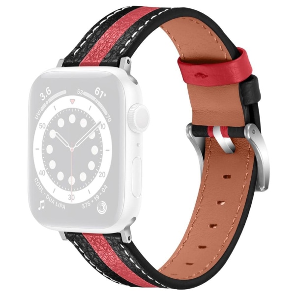 Apple Watch (45mm) color splicing genuine leather watch strap - multifärg