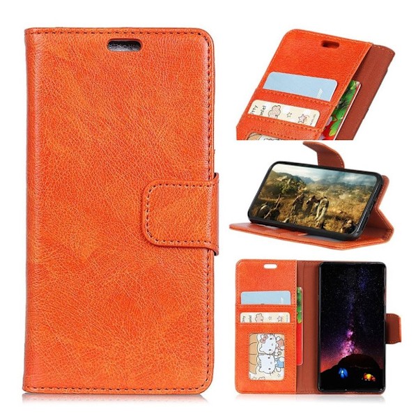 Samsung Xcover 4 Enfärgat läder skal - Orange Orange