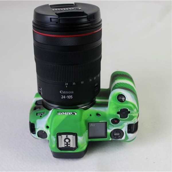 Canon EOS R blødt silikone etui - Kamouflage Green