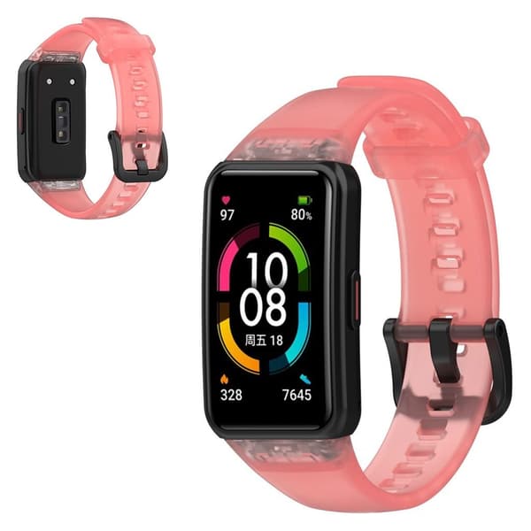 Honor Band 6 klar TPU-klokkerem - Rød Red