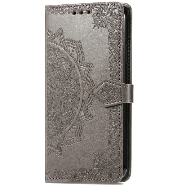 Mandala Xiaomi 14T Pro nahkakotelo - Harmaa Silver grey