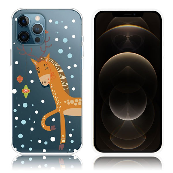 Juleveske til iPhone 12 Pro Max - Hest Brown
