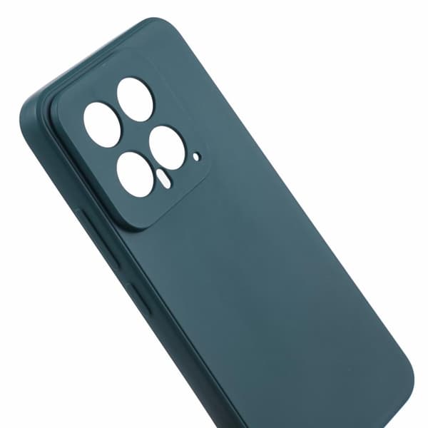 Mikrofiberforet blødt gummi Xiaomi 14 cover - Grøn Green