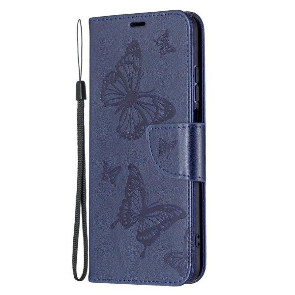 Butterfly Xiaomi Redmi 10 Prime / Redmi 10 Flip Etui - Mørkeblå Blue