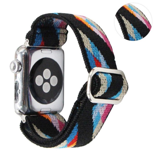 Apple Watch Series 6 / 5 40mm kudottu tyyli kuvio kellonauha - Värikäs Lohko Multicolor