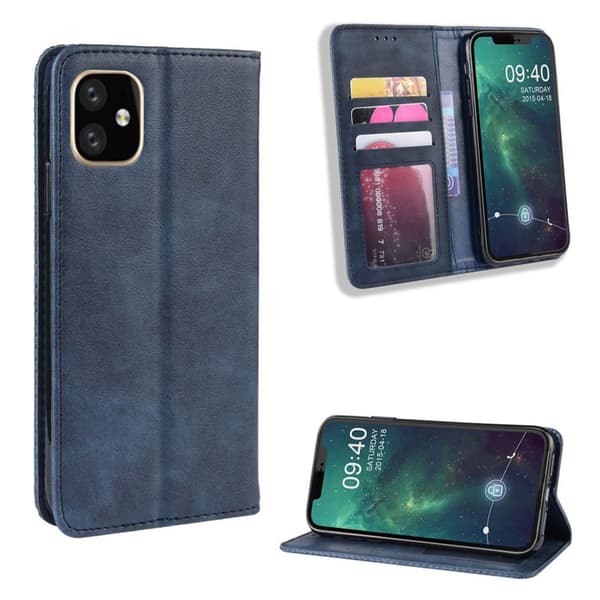 Bofink Vintage iPhone 11 Veske - Mørke blå Blue