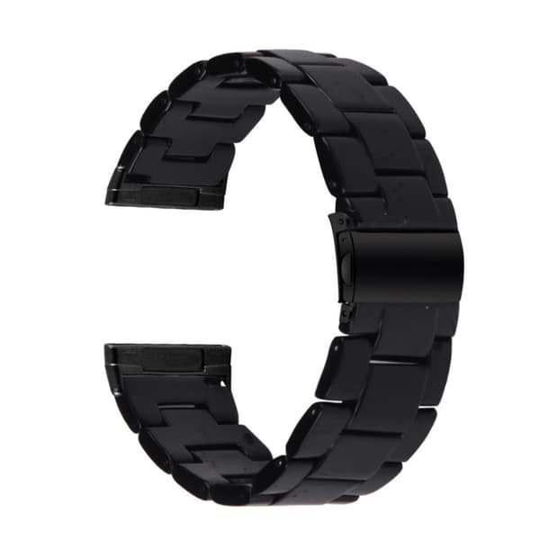 Fitbit Sense 2 / Versa 4 harpiksrem med metallspenne - Svart Black