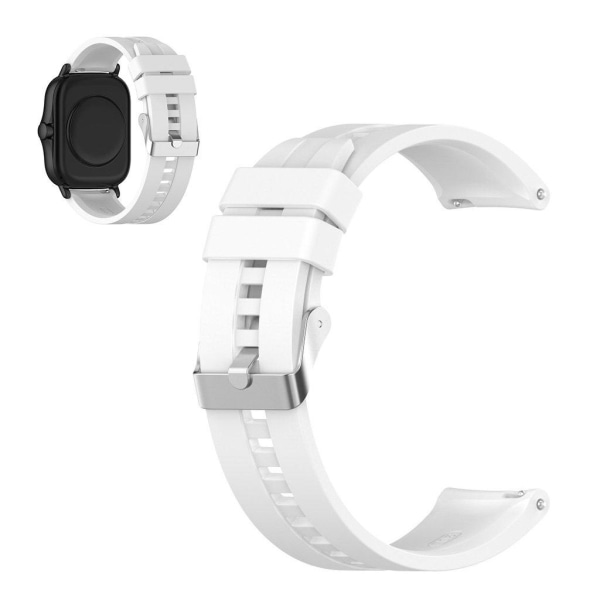 20mm silicone watchband for Amazfit GTS devices - White Vit
