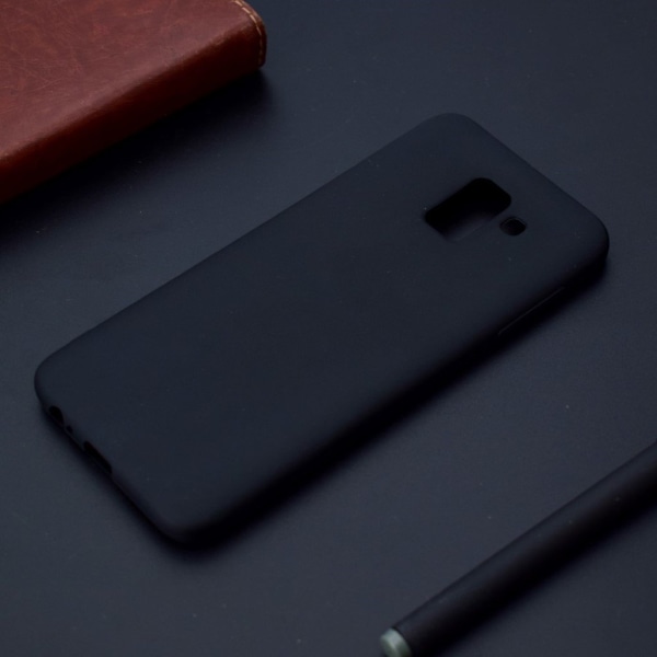Samsung Galaxy J6 (2018) mobilskal frostad silikon - Svart Svart