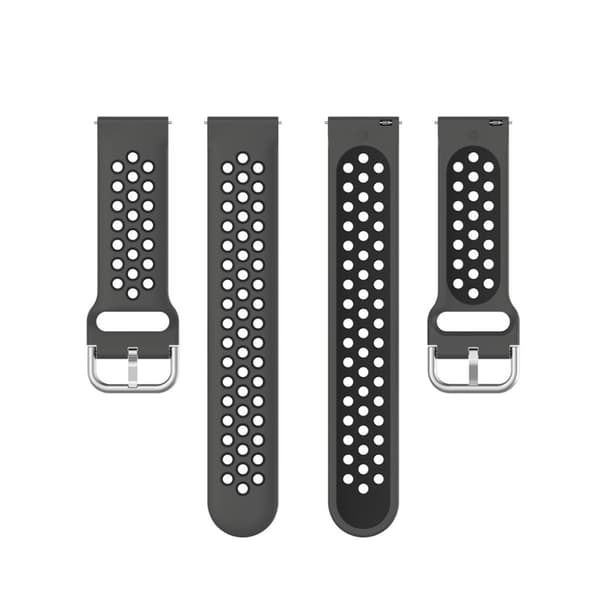 Samsung Galaxy Watch 3 (45mm) bi-farve silikone rem - sort Black