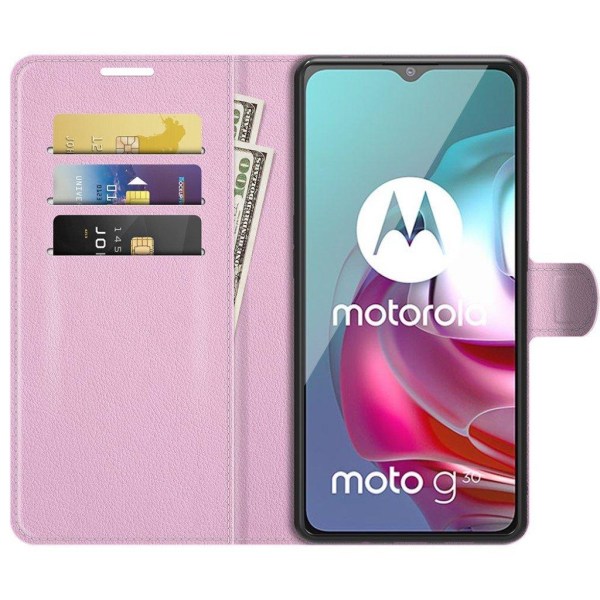 Classic Motorola Moto G30 / G10 Läppäkotelo - Pinkki Pink