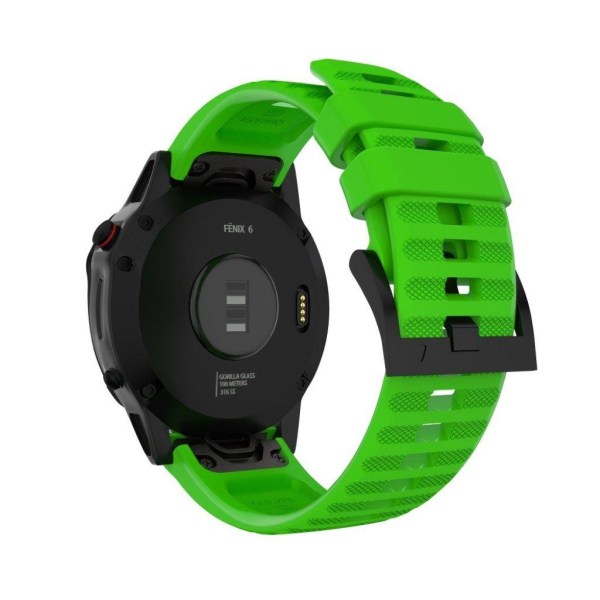 Garmin Fenix 6 / Fenix 5 Plus / Fenix 5 / Forerunner 935 / Quatix 5 / Quatix 5 Sapphire / Approach S60 / Garmin Instinct silikone Urrem - Mørkegrøn Green