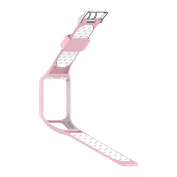 TomTom Runner 2 / 3 / Multi-Sport tvåfärgat klockband av silikon - Rosa / Vit Rosa