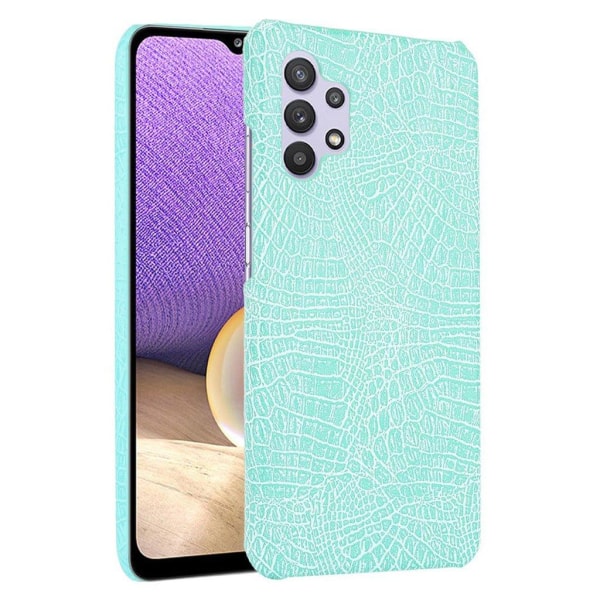 Croco Samsung Galaxy A32 cover - Cyan Green