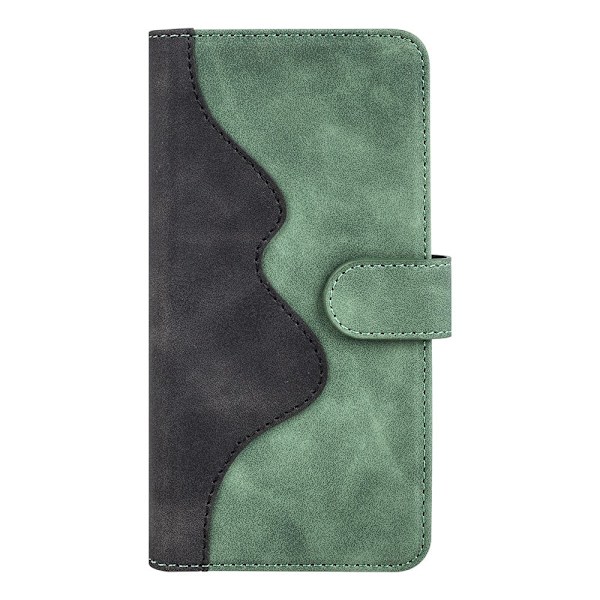 Kaksivärinen nahkainen läppäkotelo Xiaomi Redmi 12C - Vihreä Green