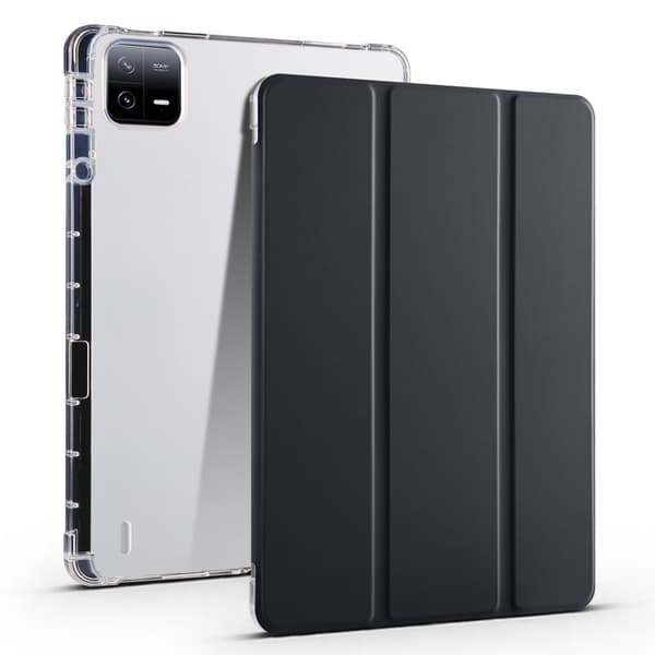 Tri-fold läderfodral för Xiaomi Pad 6 / 6 Pro - Svart Svart