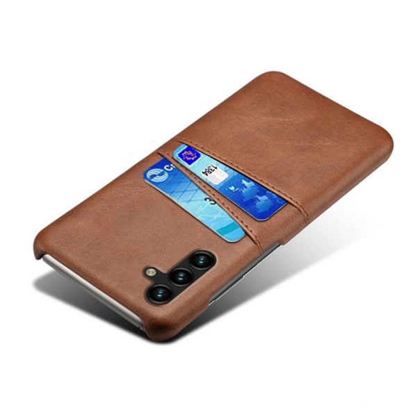 Dual Card Suojakotelo Samsung Galaxy A14 - Ruskea Brown