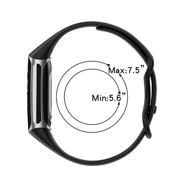 Fitbit Charge 5 klockarmband i silikon - Vit / Storlek: S Vit