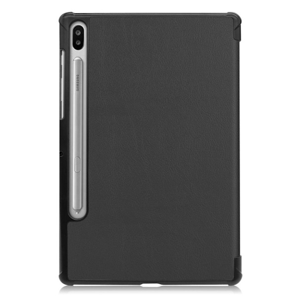 Samsung Galaxy Tab S6 tre-folds læder etui - Sort Black
