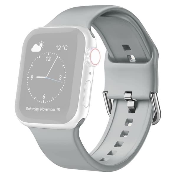 Apple Watch Ultra simple silikonerem - Lysegrå Silver grey