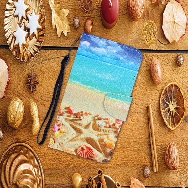 wonderland Samsung Galaxy A42 5G flip etui - søstjerne on the strand Multicolor