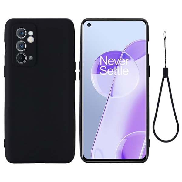Matte Liquid OnePlus 9RT 5G silikone cover - Sort Black