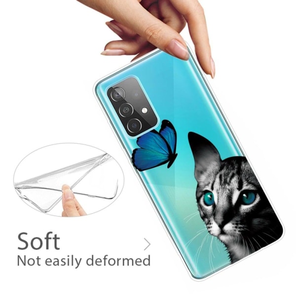 Butterfly läder Samsung Galaxy A73 fodral - Flerfärgad multifärg