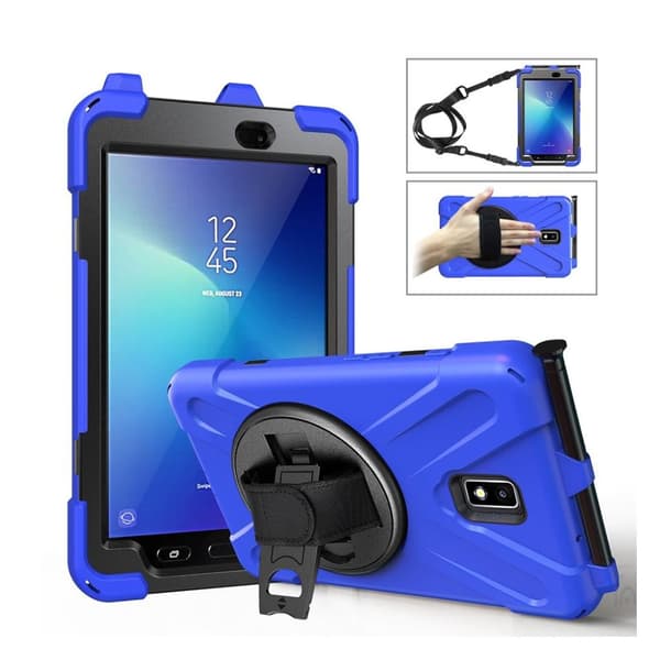 Samsung Galaxy Tab Active 2 X-Shape kombinationsfodral - Blå Blå